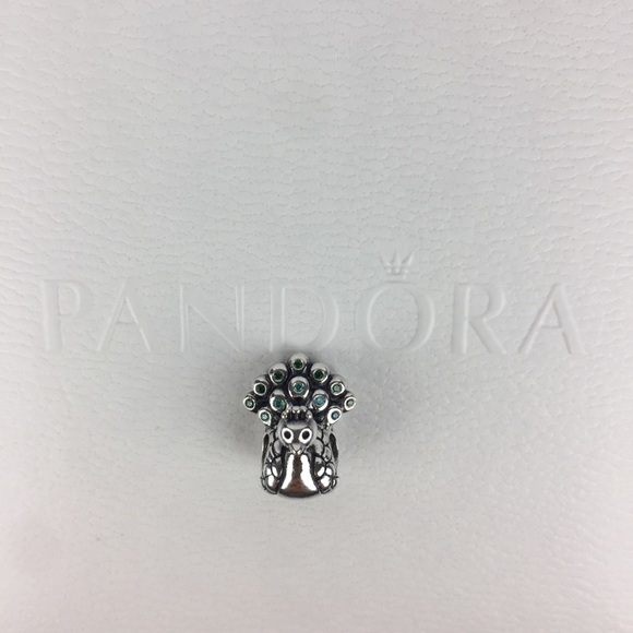 Pandora Jewelry - NEW Retired Authentic Pandora Silver Peacock charm